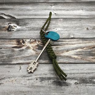 Темляк «Квадрат» из паракорда зеленый для ножа